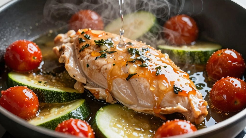 add liquids during cooking