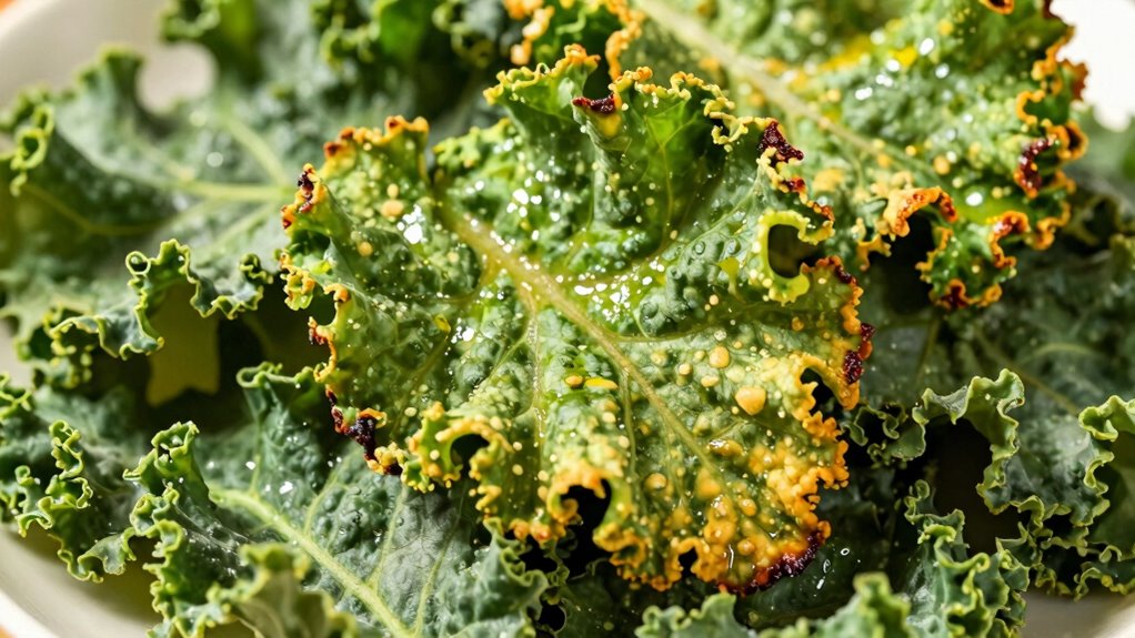 adjust temperature and select fresh kale