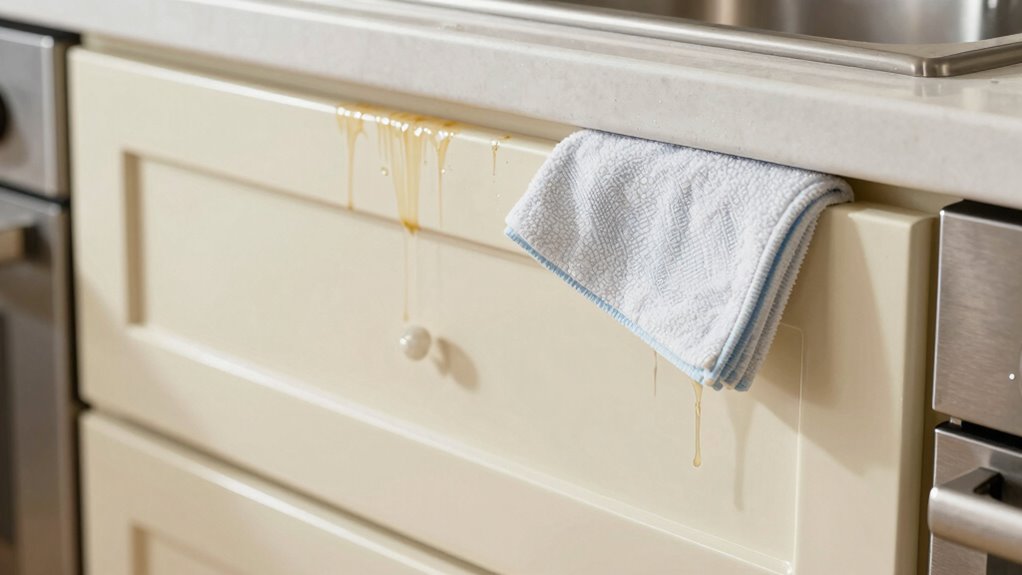 avoid harsh chemicals and over wetting