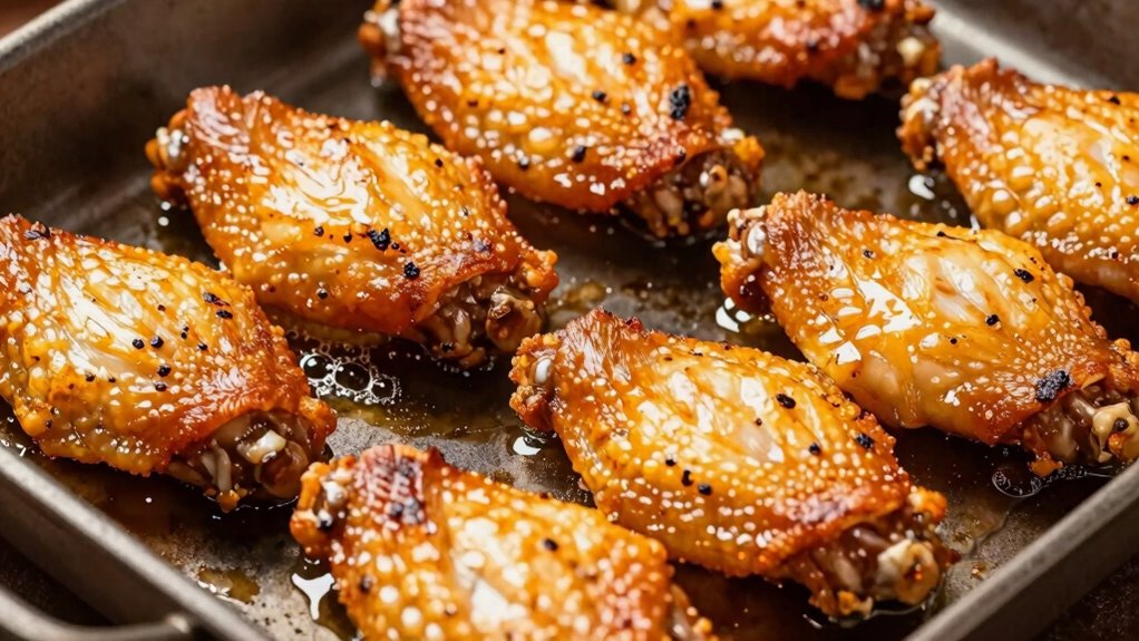 baking powder creates crispy wings