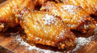 baking powder enhances wing crispiness