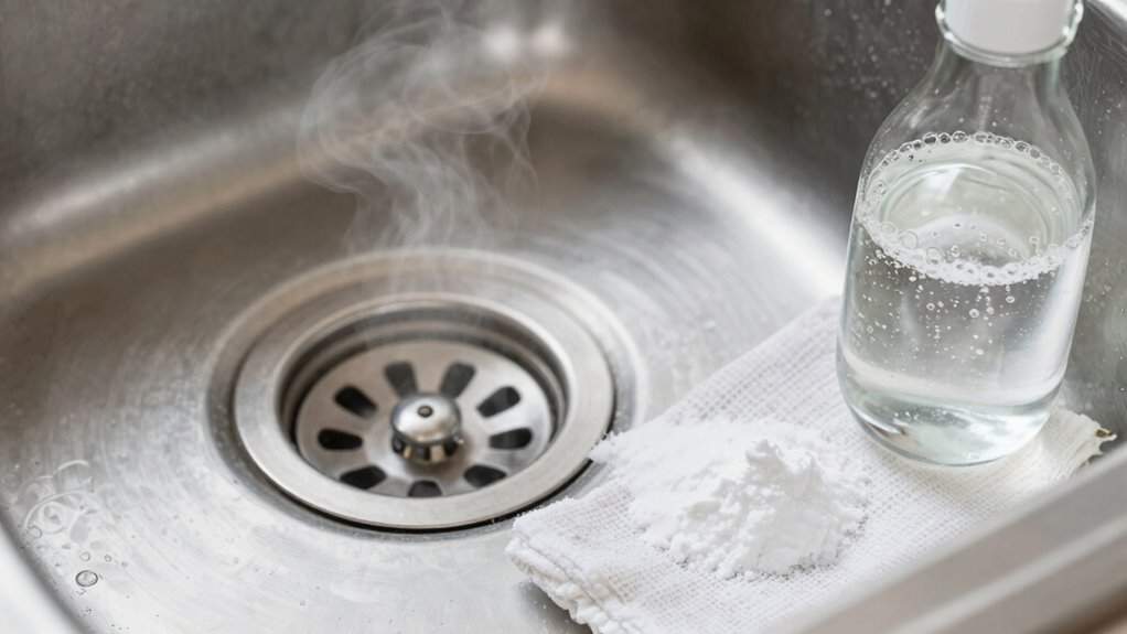 baking soda vinegar drain cleaning
