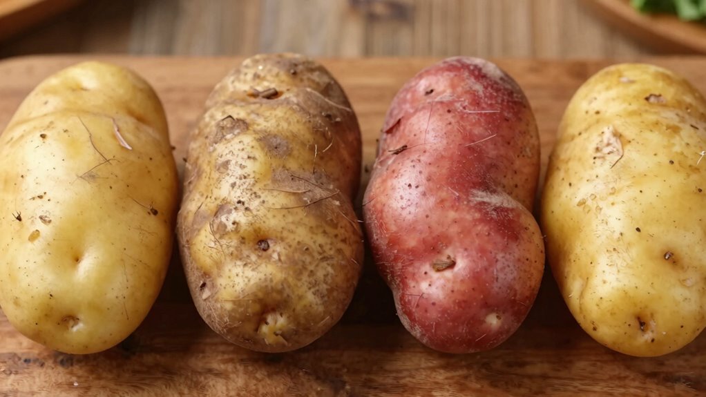 choose high starch potatoes for crispiness