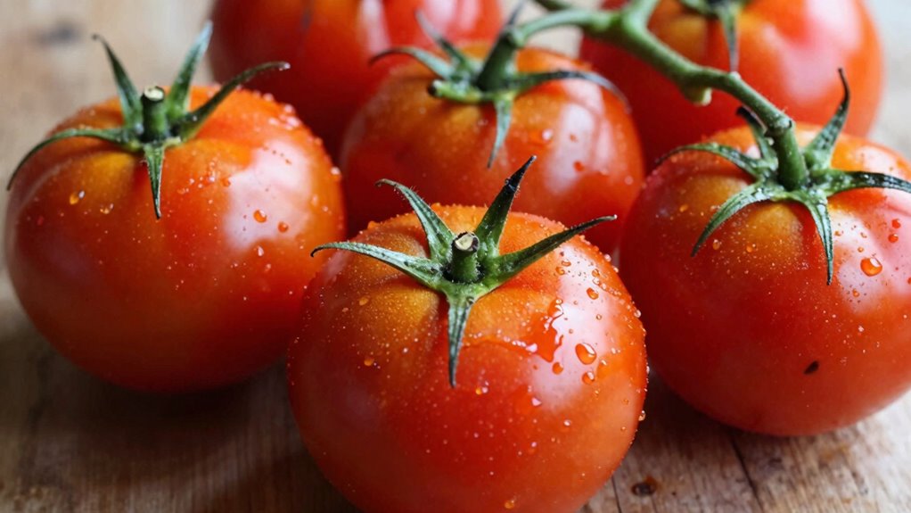 choose ripe firm heirloom tomatoes