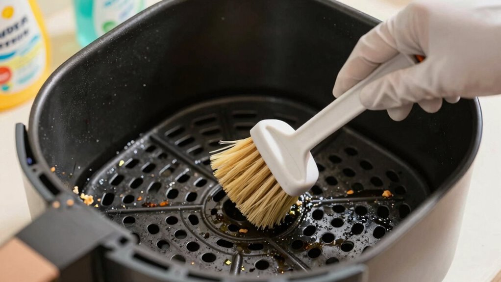 clean basket to remove odors