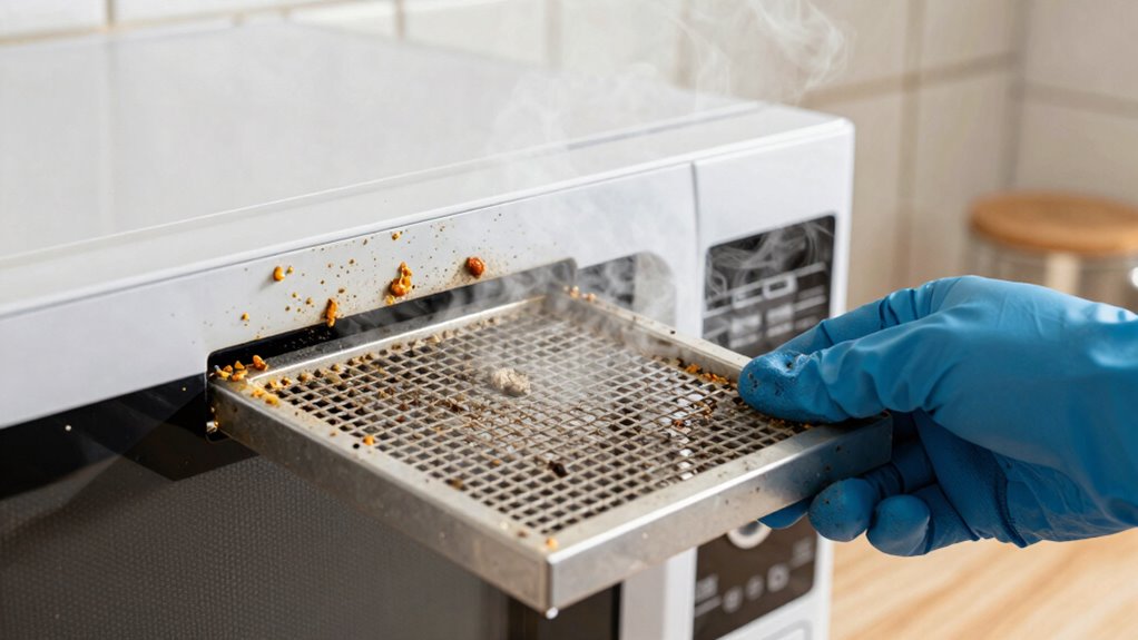 clean microwave filters regularly