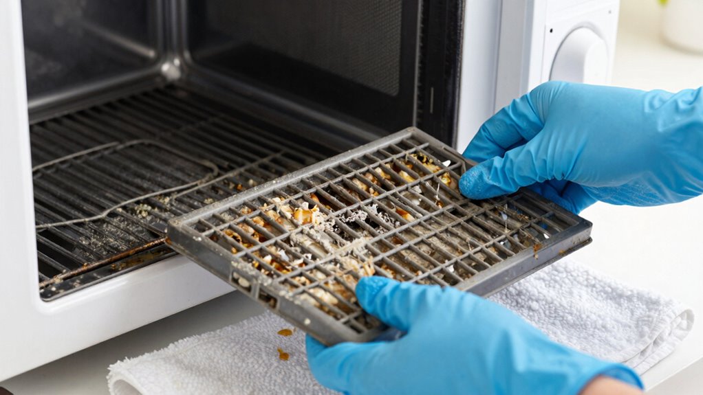 clean microwave vents regularly