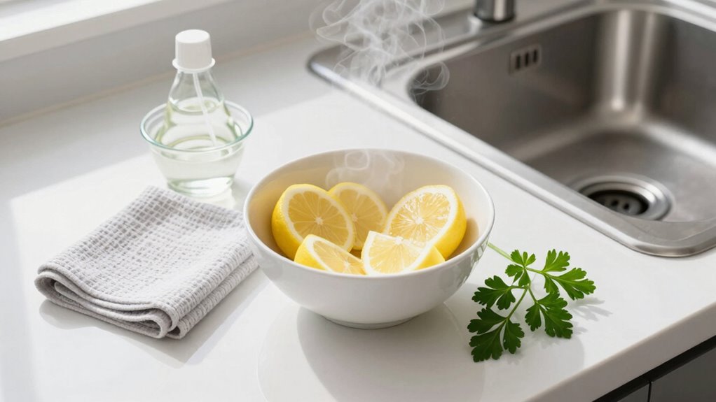 clean surfaces to eliminate odors