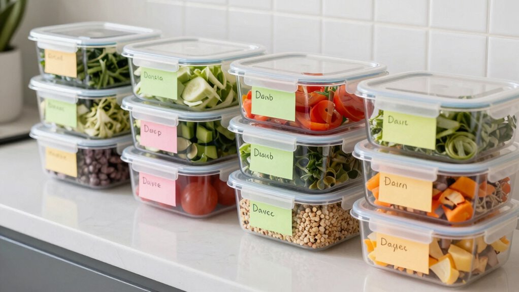 consistent meal container labeling