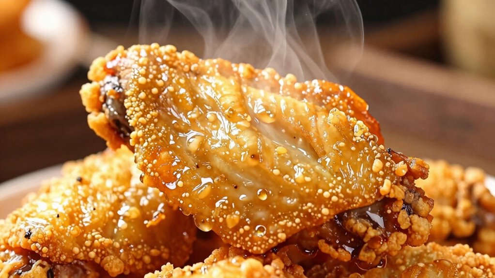 covered food loses crispiness