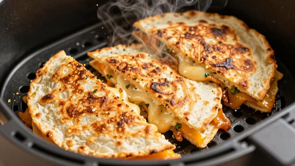 crispy air fryer quesadillas