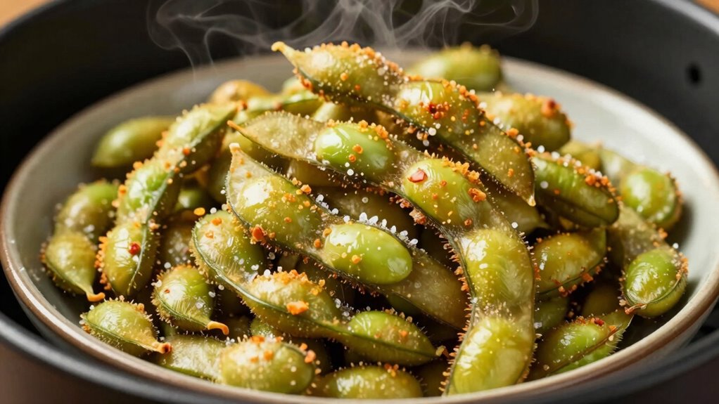 crispy edamame tips