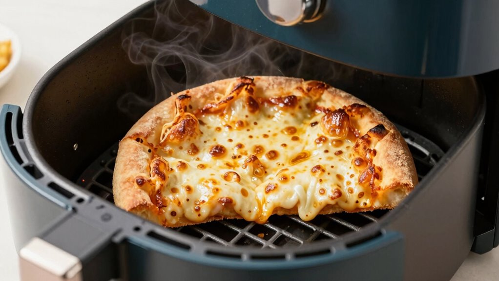 crispy evenly heated pizza
