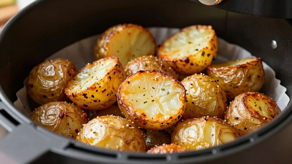 crispy evenly seasoned potatoes
