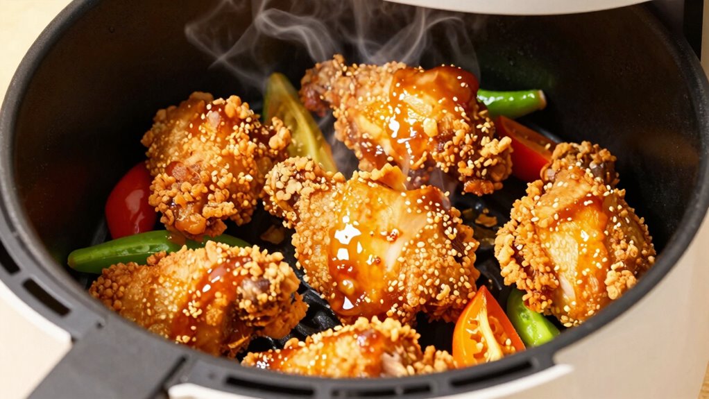 crispy reheated chinese leftovers