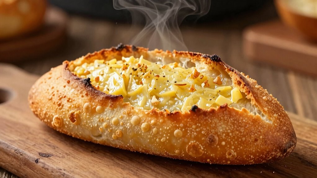 crispy tender garlic bread