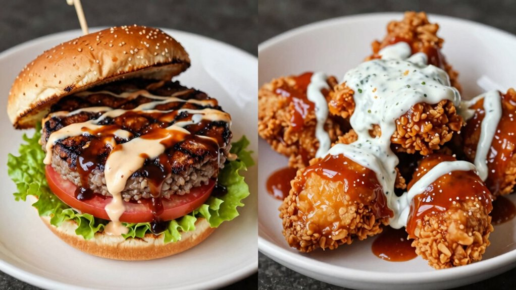 enhancing meals with dual sauces