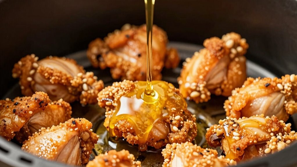 evenly coat food with oil