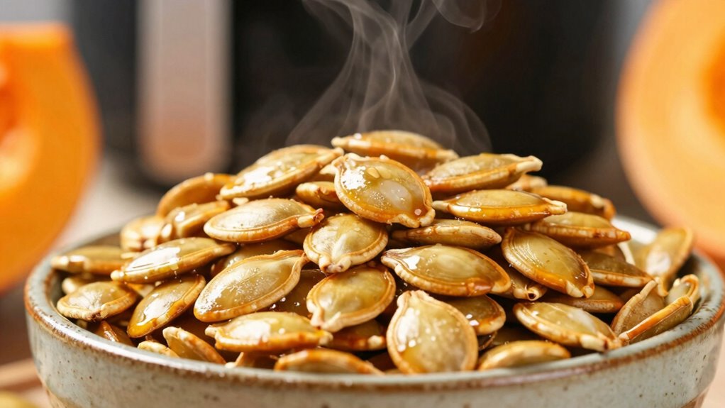 evenly roasted crispy seeds