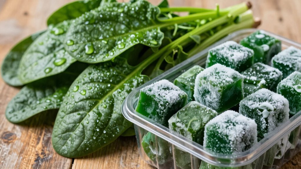 frozen spinach retains nutrients