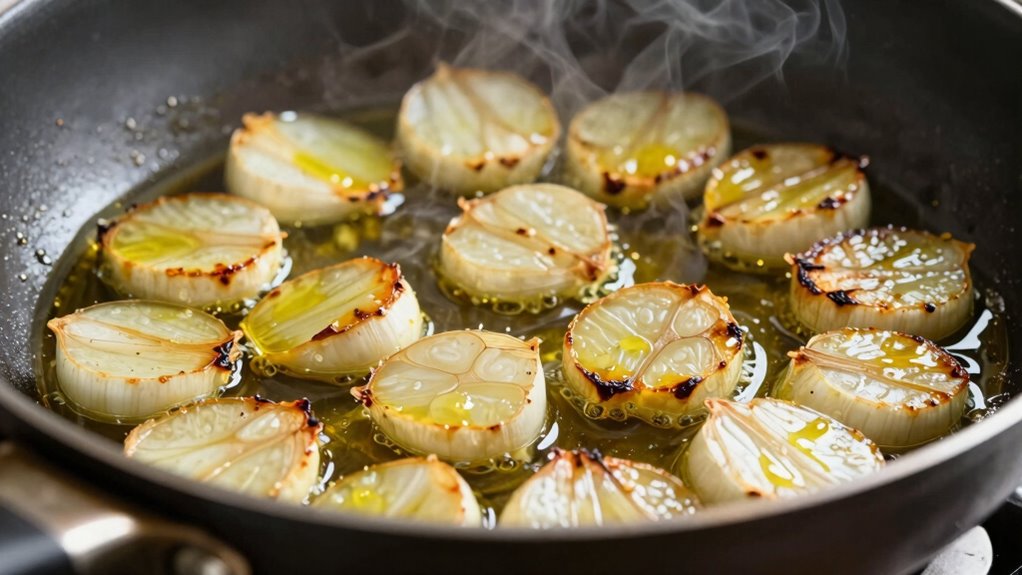 high heat burns garlic quickly