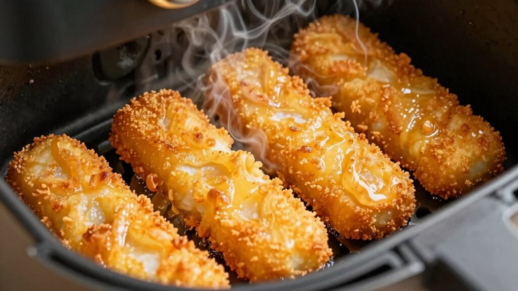 hot air creates crispy coating