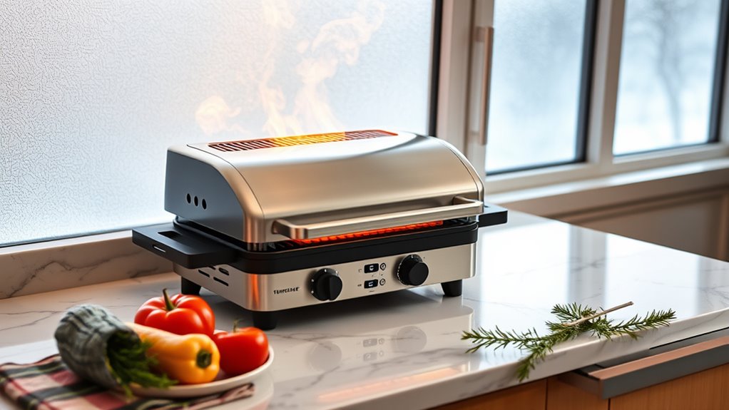 indoor grill heat control