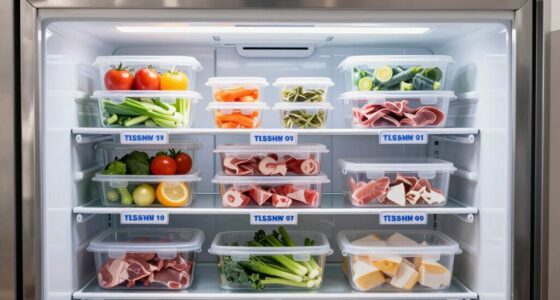 label and arrange meat