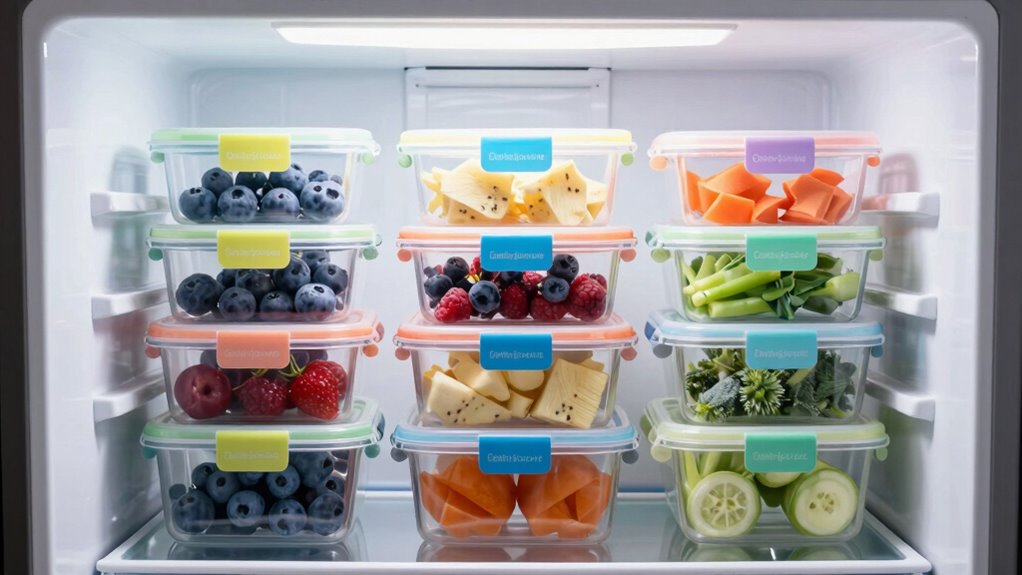 label clear containers organization