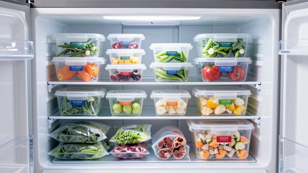 maintain freezer temperature and organization
