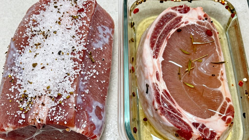 meat absorbs salt moisture