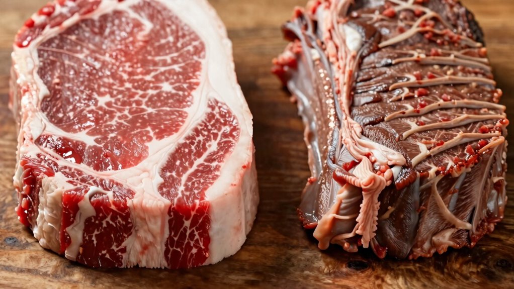 meat contracts when heated