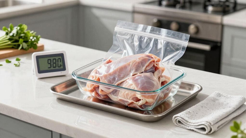 never thaw at room temperature