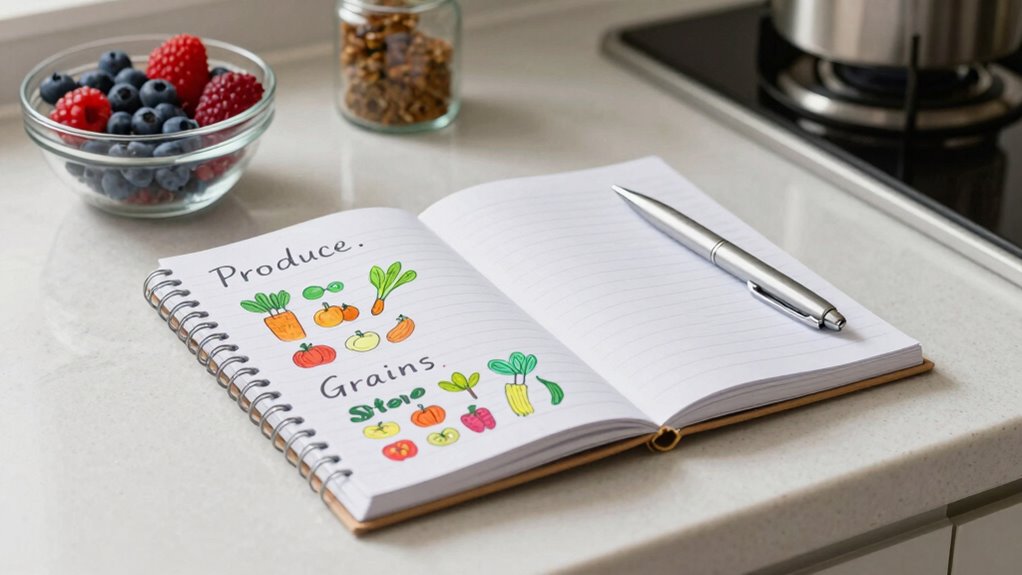 organized grocery planning strategy