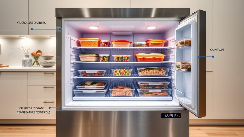 premium freezer features