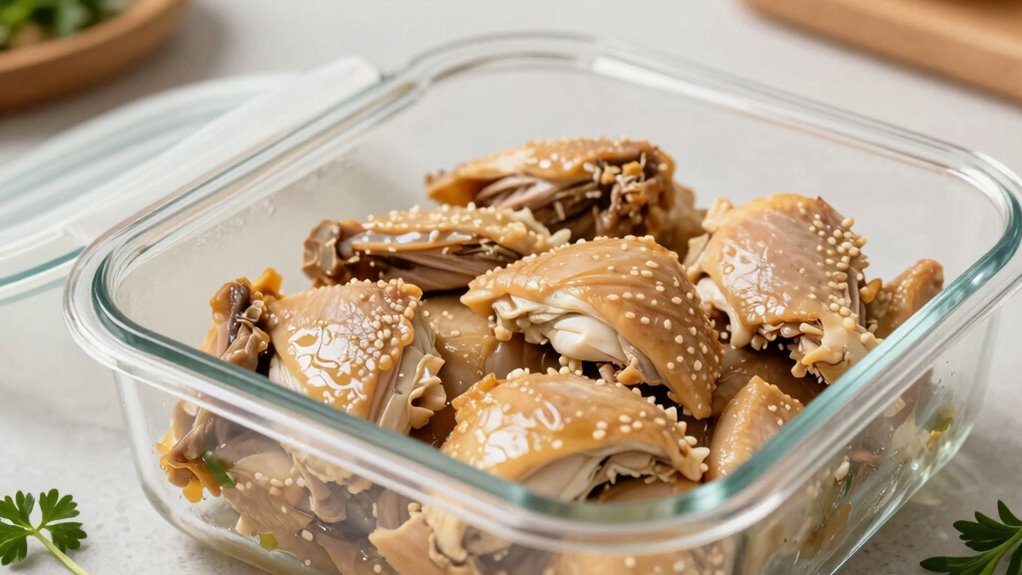 proper cooked chicken storage