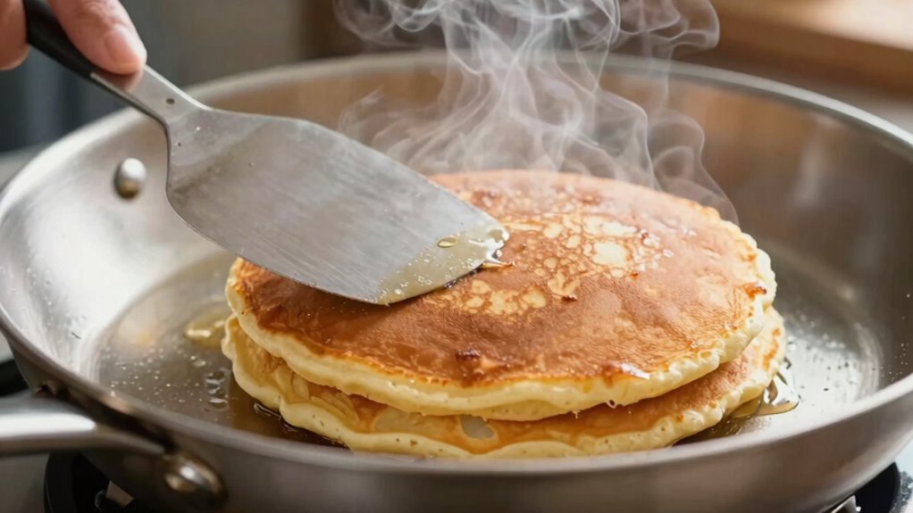 proper food placement and flipping