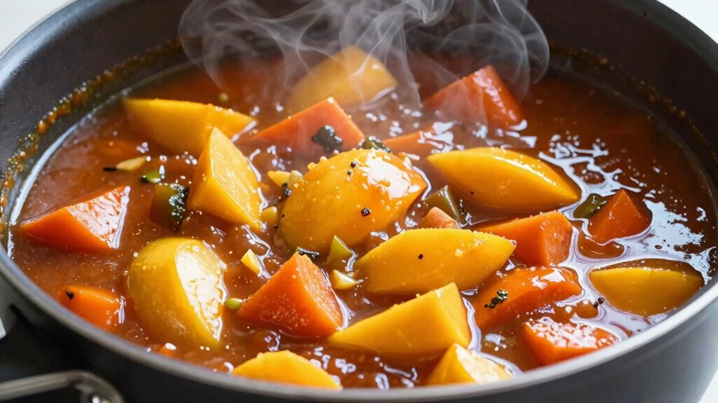 pureed fruits vegetables thicken