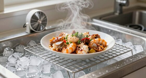 quickly cool hot food