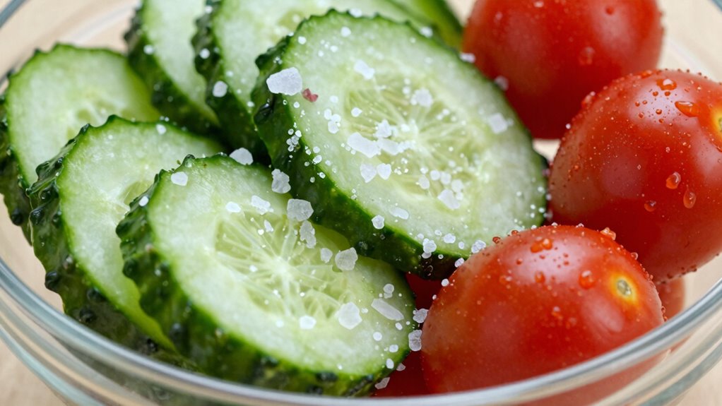 salt causes water to exit