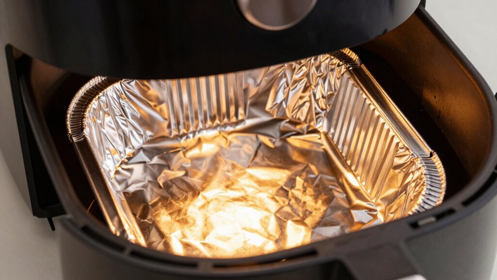 secure foil away from heat