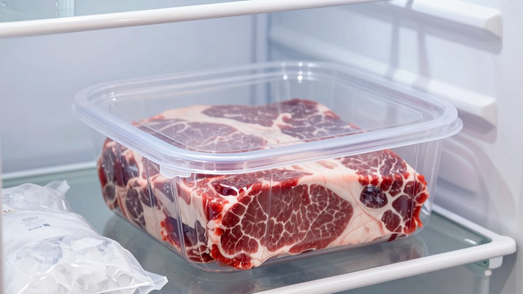secure leak proof meat packaging
