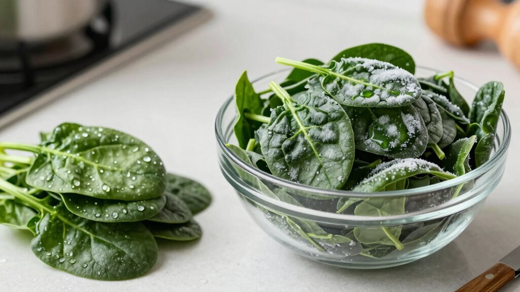 select spinach based on dish