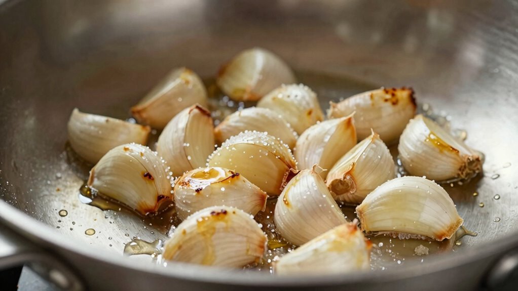 sugar delays garlic burning