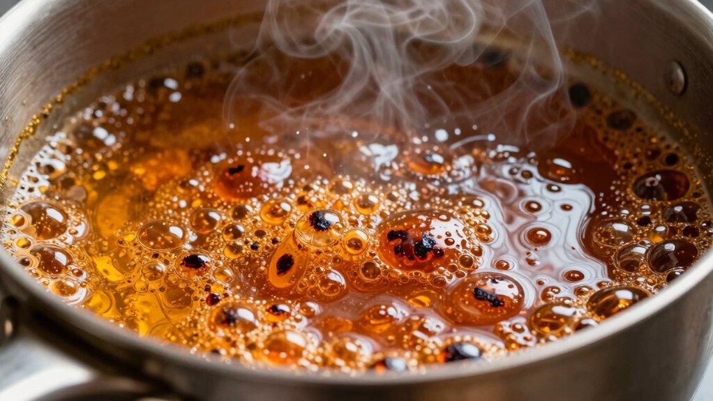 sugar transforms through heat