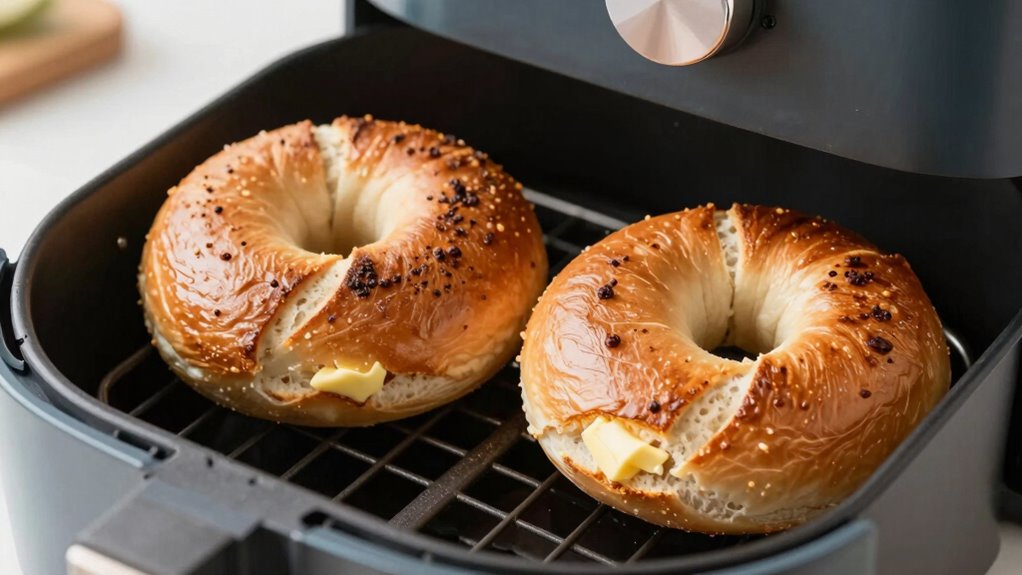 toast bagels in air fryer
