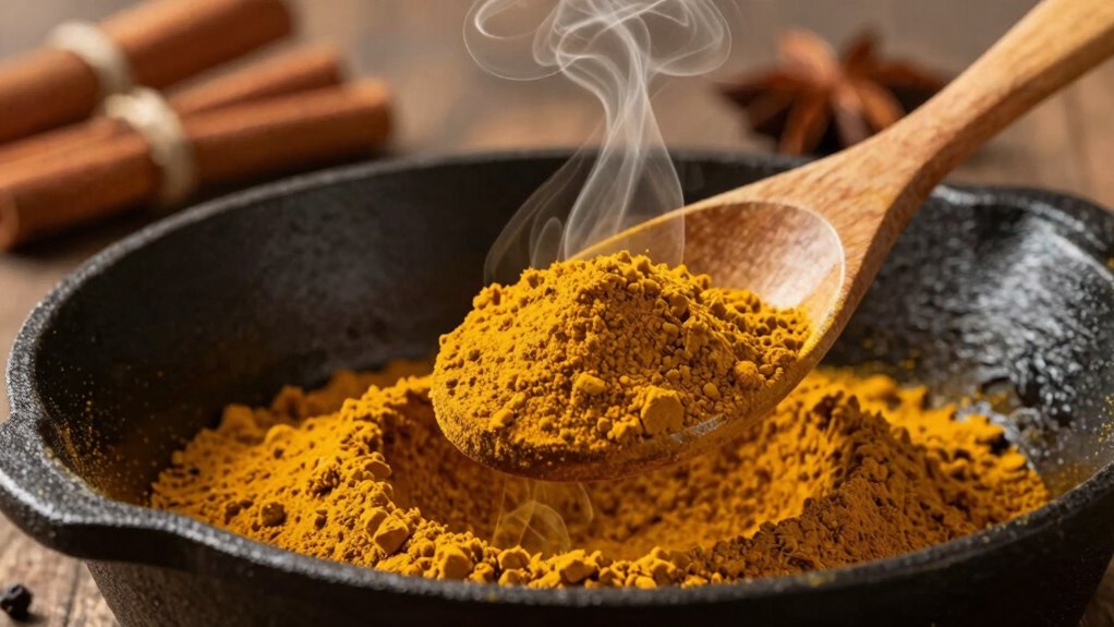 toast spices add oil