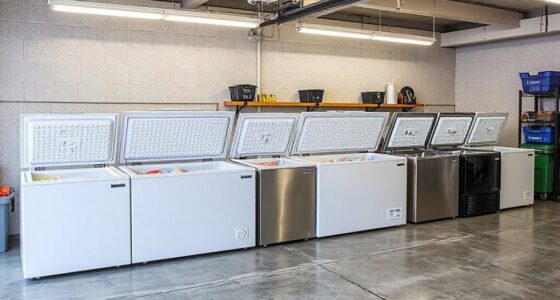 top garage chest freezers