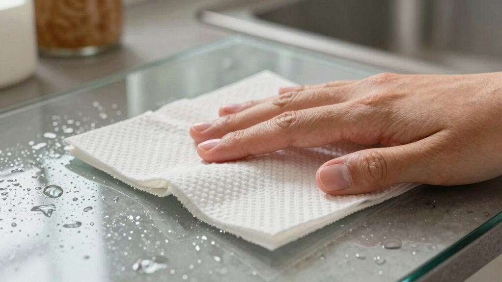 use paper towel for moisture