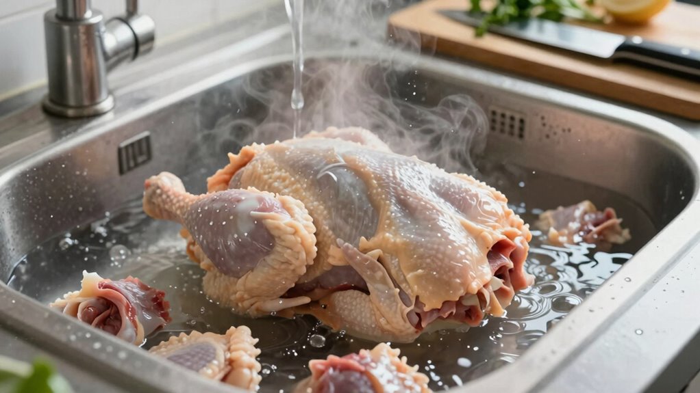 washing chicken spreads bacteria